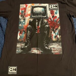 Black Graphic Tee for Men